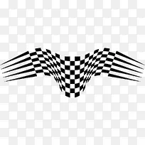 翅膀型汽车拉花-空若网 翅膀型汽车拉花-空若网