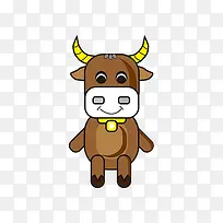 卡通手绘可爱的小牛-空若网 卡通手绘可爱的小牛-空若网