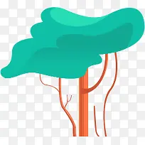 手绘绿树咖啡海报-空若网 手绘绿树咖啡海报-空若网