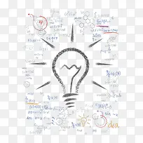卡通手绘数学灯泡函数曲线-空若网 卡通手绘数学灯泡函数曲线-空若网