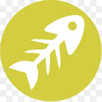扁平化图标鱼骨符号-空若网 扁平化图标鱼骨符号-空若网