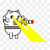 卡通手绘可爱的猫咪火眼金睛-空若网 卡通手绘可爱的猫咪火眼金睛-空若网