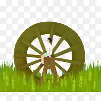 绿色创意稻田插画-空若网 绿色创意稻田插画-空若网