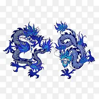 青花龙免抠素材-空若网 青花龙免抠素材-空若网