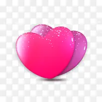 粉色爱心元素-空若网 粉色爱心元素-空若网