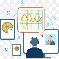 扁平化数据信息ppt元素-空若网 扁平化数据信息ppt元素-空若网