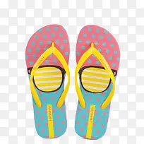 3D不对称粉色人字拖鞋-空若网 3D不对称粉色人字拖鞋-空若网