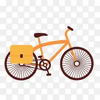 橙色卡通自行车-空若网 橙色卡通自行车-空若网