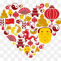 爱心中国元素-空若网 爱心中国元素-空若网