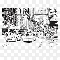 矢量手绘大城市街区-空若网 矢量手绘大城市街区-空若网