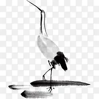 创意合成水墨仙鹤-空若网 创意合成水墨仙鹤-空若网