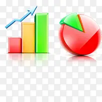 多彩统计图矢量素材-空若网 多彩统计图矢量素材-空若网