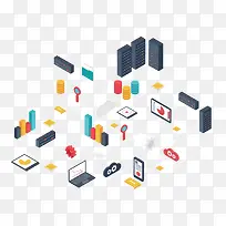 矢量建筑和手机电脑-空若网 矢量建筑和手机电脑-空若网