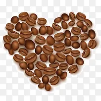 咖啡豆组合爱心矢量图-空若网 咖啡豆组合爱心矢量图-空若网