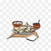 饺子插画-空若网 饺子插画-空若网