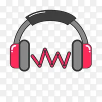 灰色扁平化耳机元素-空若网 灰色扁平化耳机元素-空若网