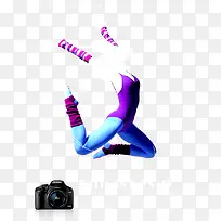 时尚创意单反相机广告设计-空若网 时尚创意单反相机广告设计-空若网