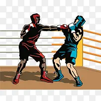 泰拳竞技插画-空若网 泰拳竞技插画-空若网