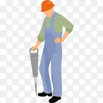 卡通建筑工人量图-空若网 卡通建筑工人量图-空若网