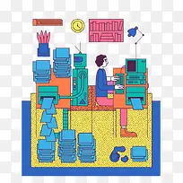 卡通办公室-空若网 卡通办公室-空若网