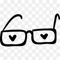 太阳镜的心图标-空若网 太阳镜的心图标-空若网