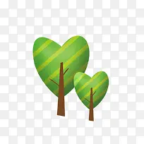 卡通心形树-空若网 卡通心形树-空若网