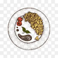 手绘炒面免抠下载-空若网 手绘炒面免抠下载-空若网