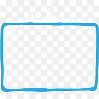 蓝色边框冰雪边框元素-空若网 蓝色边框冰雪边框元素-空若网