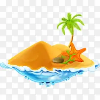 矢量卡通可爱海岛素材小岛-空若网 矢量卡通可爱海岛素材小岛-空若网