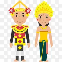 扁平化人物男女站立卡通造型-空若网 扁平化人物男女站立卡通造型-空若网