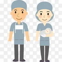 扁平化人物男女站立卡通造型-空若网 扁平化人物男女站立卡通造型-空若网