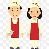 扁平化人物男女站立卡通造型-空若网 扁平化人物男女站立卡通造型-空若网