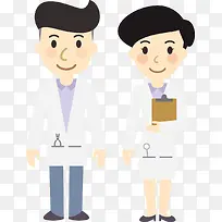 扁平化人物男女站立卡通造型-空若网 扁平化人物男女站立卡通造型-空若网