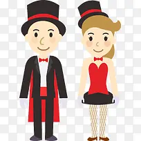 扁平化人物男女站立卡通造型-空若网 扁平化人物男女站立卡通造型-空若网