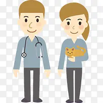 扁平化人物男女站立卡通造型-空若网 扁平化人物男女站立卡通造型-空若网