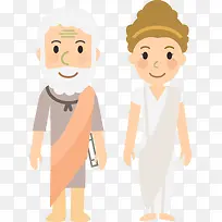 扁平化人物男女站立卡通造型-空若网 扁平化人物男女站立卡通造型-空若网