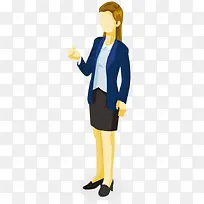 手绘卡通穿正装的女性-空若网 手绘卡通穿正装的女性-空若网