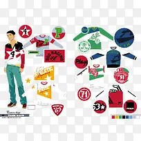 时尚男装矢量图-空若网 时尚男装矢量图-空若网