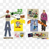 时尚男装矢量图-空若网 时尚男装矢量图-空若网