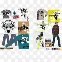 时尚男装矢量图-空若网 时尚男装矢量图-空若网
