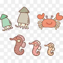 矢量插画海马-空若网 矢量插画海马-空若网