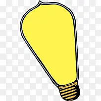 黄色的卡通灯泡-空若网 黄色的卡通灯泡-空若网