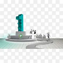 台子上的蓝色数字-空若网 台子上的蓝色数字-空若网