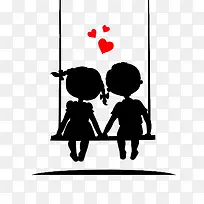 秋千上的情侣-空若网 秋千上的情侣-空若网