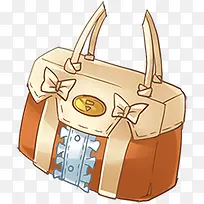 手绘棕色时尚女生包包-空若网 手绘棕色时尚女生包包-空若网