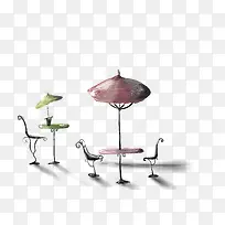 手绘茶座-空若网 手绘茶座-空若网