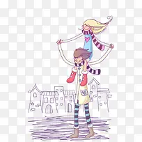 骑在肩膀上的女孩-空若网 骑在肩膀上的女孩-空若网