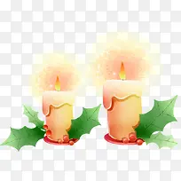 圣诞节蜡烛手绘人物-空若网 圣诞节蜡烛手绘人物-空若网