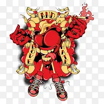 爱心丝带半调图案图片-空若网 爱心丝带半调图案图片-空若网