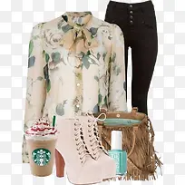 名媛印花上衣-空若网 名媛印花上衣-空若网